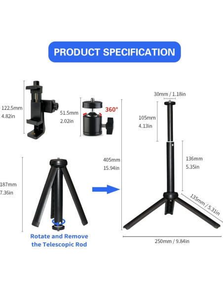 Teleprompter Neewer para iPhone y Android, 50.8 cm