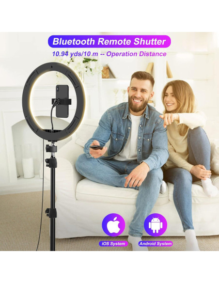 Luz de Anillo STALLY 31.24 cm con Trípode Ajustable 160 cm