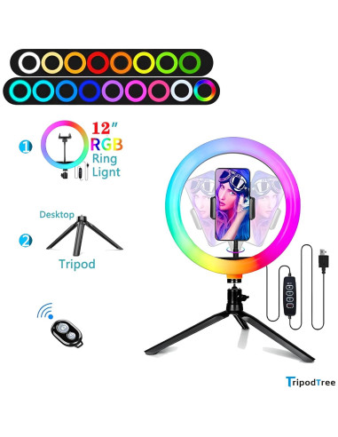 Anillo de Luz LED 30.5cm Tripode Ajustable TripodTree