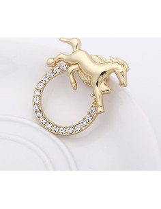 Broche Magnético SENFAI Caballo de la Suerte Soporte para Gafas 2