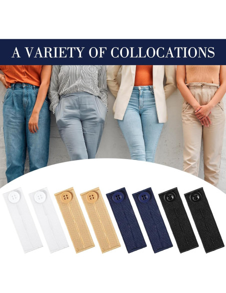Extensores de Cintura Elásticos 8 Pcs Salbsever para Pantalones