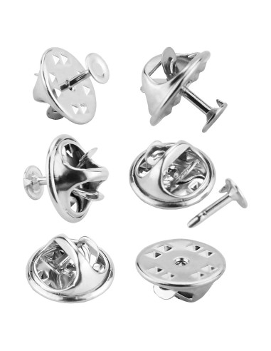 Pines de Corbata JANYUN 120 Piezas Plateados 8mm x 4mm