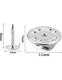 Pines de Corbata JANYUN 120 Piezas Plateados 8mm x 4mm 2