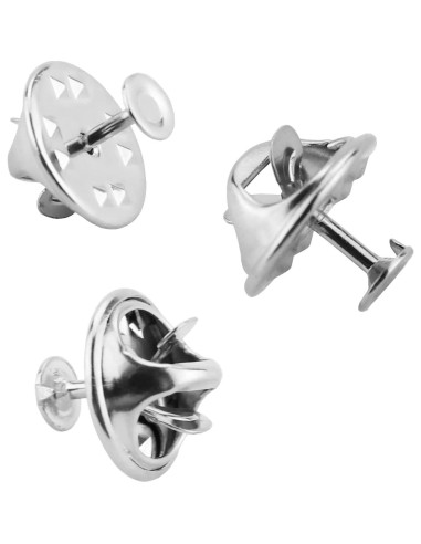 Pines de Corbata JANYUN 120 Piezas Plateados 8mm x 4mm