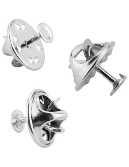 Pines de Corbata JANYUN 120 Piezas Plateados 8mm x 4mm