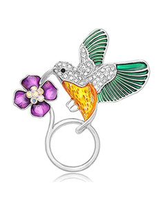 Broche Magnético para Gafas Colibrí NOUMANDA Dorado Plateado