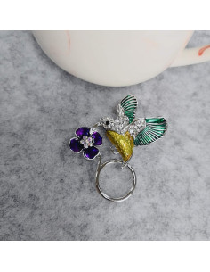 Broche Magnético para Gafas Colibrí NOUMANDA Dorado Plateado 2