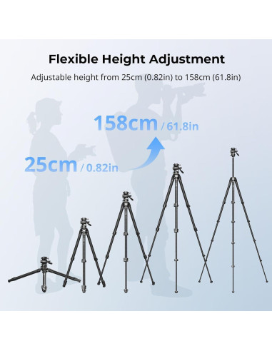 Trípode de Viaje SmallRig de Fibra de Carbono 1.37kg 158cm