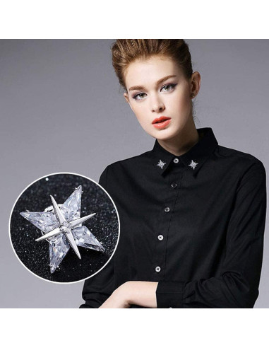 Pines de Corbata JANYUN 120 Piezas Plateados 8mm x 4mm