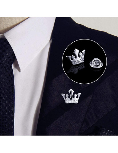 Pines de Corbata JANYUN 120 Piezas Plateados 8mm x 4mm