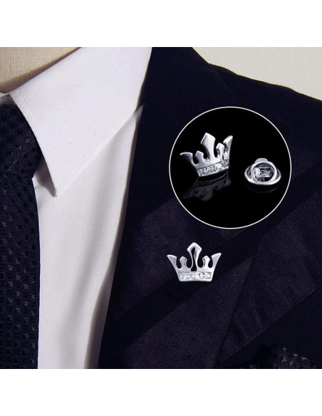 Pines de Corbata JANYUN 120 Piezas Plateados 8mm x 4mm