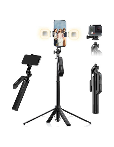 Trípode para Teléfono Selfie LINBER S30 con Luz y Control Remoto