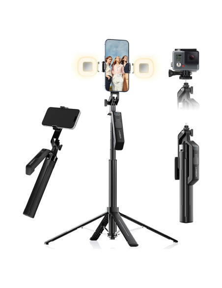 Trípode para Teléfono Selfie LINBER S30 con Luz y Control Remoto