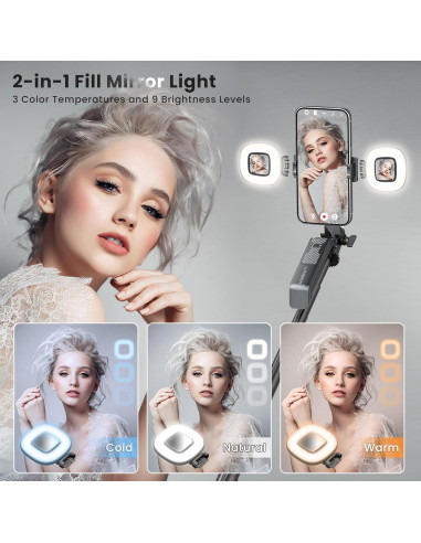 Trípode para Teléfono Selfie LINBER S30 con Luz y Control Remoto