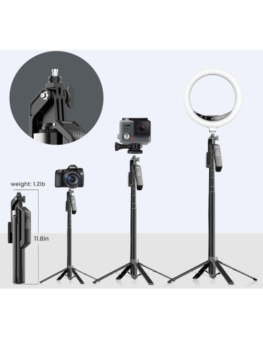 Trípode para Teléfono Selfie LINBER S30 con Luz y Control Remoto