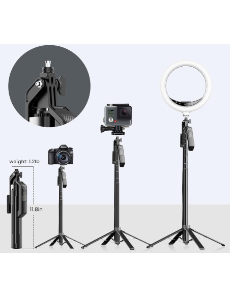 Trípode para Teléfono Selfie LINBER S30 con Luz y Control Remoto