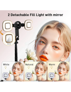 Trípode Magnético WOVTE 134 cm con 2 Luces LED y Control Remoto 2