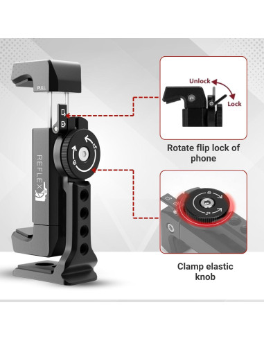 Trípode para Teléfono Móvil Reflex Camera CM-TE201 360