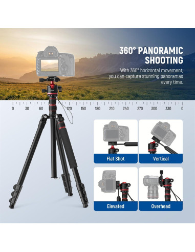 Trípode y Monopod NEEWER 77" Aluminio Ligero para DSLR