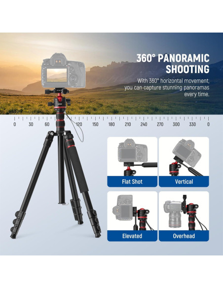 Trípode y Monopod NEEWER 77" Aluminio Ligero para DSLR