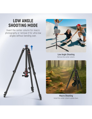 Trípode y Monopod NEEWER 77" Aluminio Ligero para DSLR