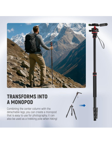 Trípode y Monopod NEEWER 77" Aluminio Ligero para DSLR