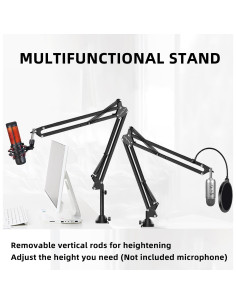 Soporte de Micrófono HyperX QuadCast con Filtro Pop y Brazo Ajustable 2