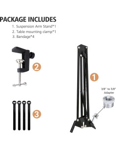 Brazo de Tijera Ajustable HyperX QuadCast para Micrófono 2