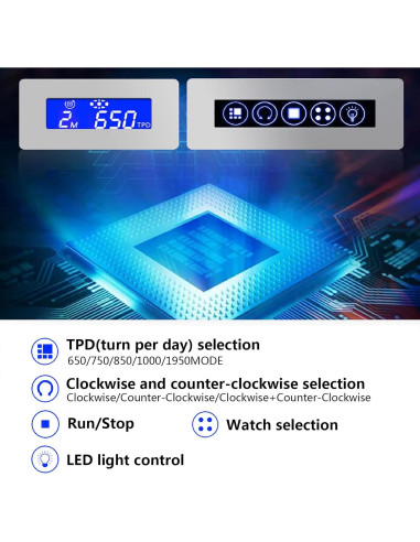 Enrollador de Relojes Automáticos LELTNSOU 12 Espacios con Huella