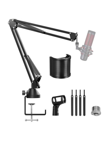 Brazo de Micrófono Ajustable TONOR T10 con Filtro Pop 180