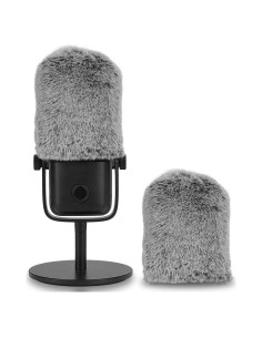 Funda de Piel de Peluche Geekria para Micrófono Elgato Wave 1/3 - 2 Paquete