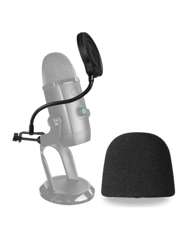 Filtro Pop para Micrófono Blue Yeti X con Pantalla Espuma 100mm
