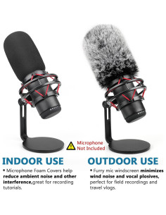 Filtro Pop HyperX QuadCast S + Cubierta de Viento Peluda 2