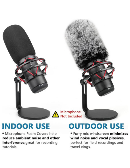 Filtro Pop HyperX QuadCast S + Cubierta de Viento Peluda