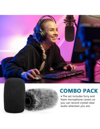 Filtro Pop HyperX QuadCast S + Cubierta de Viento Peluda