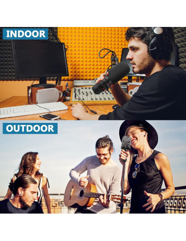 Filtro Pop HyperX QuadCast S + Cubierta de Viento Peluda