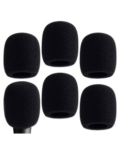Funda de Micrófono PAGOW 6 Pcs Espuma Alta Densidad Negra