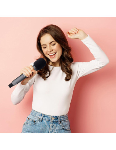 Funda de Micrófono PAGOW 6 Pcs Espuma Alta Densidad Negra