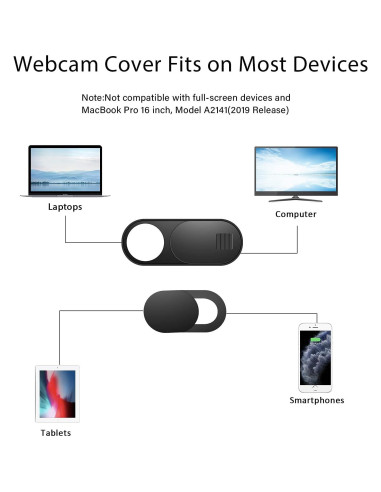 Cubierta de Cámara ZUCUCUC para Laptop y Smartphone - 12 Pcs