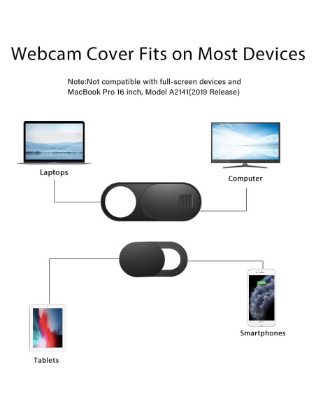 Cubierta de Cámara ZUCUCUC para Laptop y Smartphone - 12 Pcs
