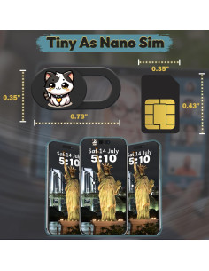 Cubierta Webcam Ultra Delgada Tsyfro - Paquete de 3 2