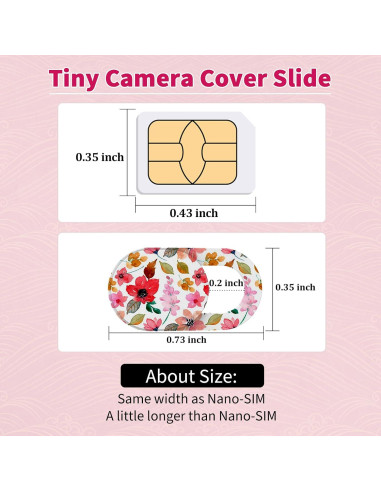 Cubierta de Webcam Yilador Ultra Fina 3 Flores - Privacidad