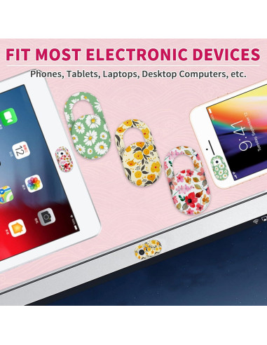 Cubierta de Webcam Yilador Ultra Fina 3 Flores - Privacidad