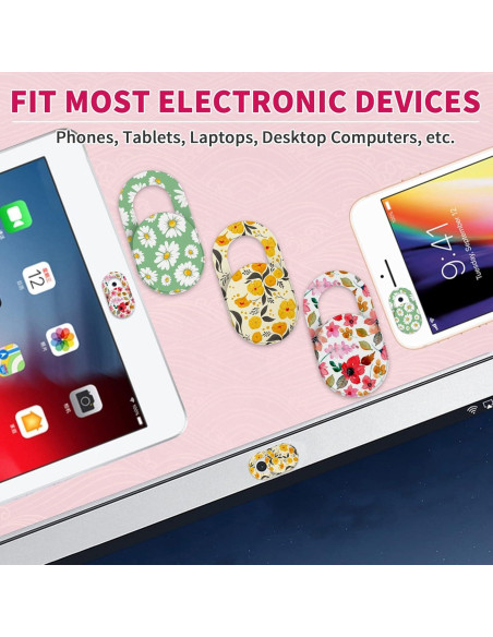 Cubierta de Webcam Yilador Ultra Fina 3 Flores - Privacidad