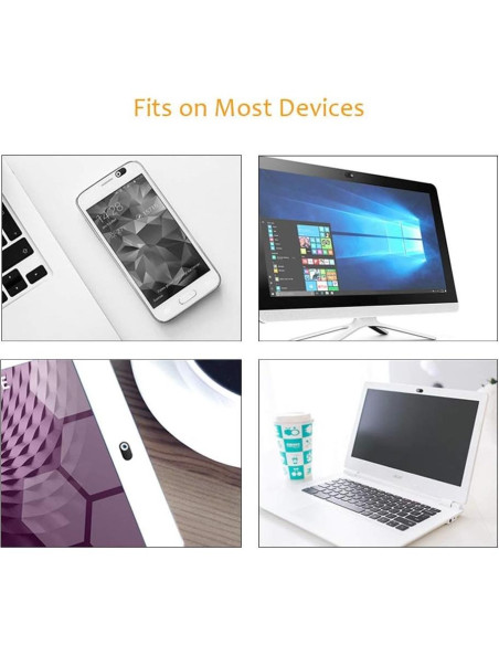 Cubierta Webcam Magnética Cimkiz - 6 Piezas (3 Negros + 3 Plateados)