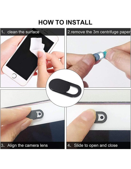 Cubierta Deslizante de Webcam Natipo - Paquete de 3 Unidades