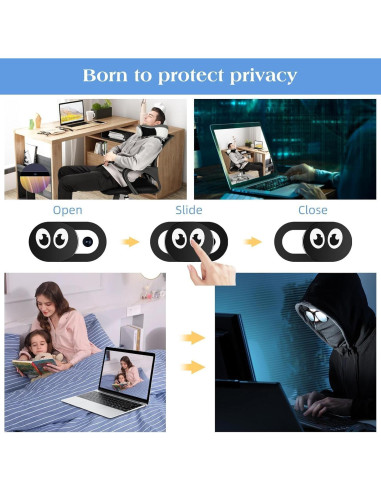 Cubierta de Cámara Deslizante Panda Asofelk - 6PCS Ultra Fina