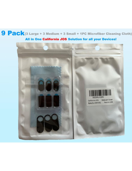 Cubierta Deslizante para Webcam California JOS - 9 Piezas