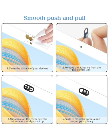 Cubierta de Cámara Deslizante Panda Asofelk - 6PCS Ultra Fina