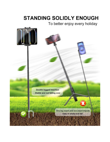 Trípode para Tablet Kolasels Monopod 0.68 kg Ajustable 6 Segmentos